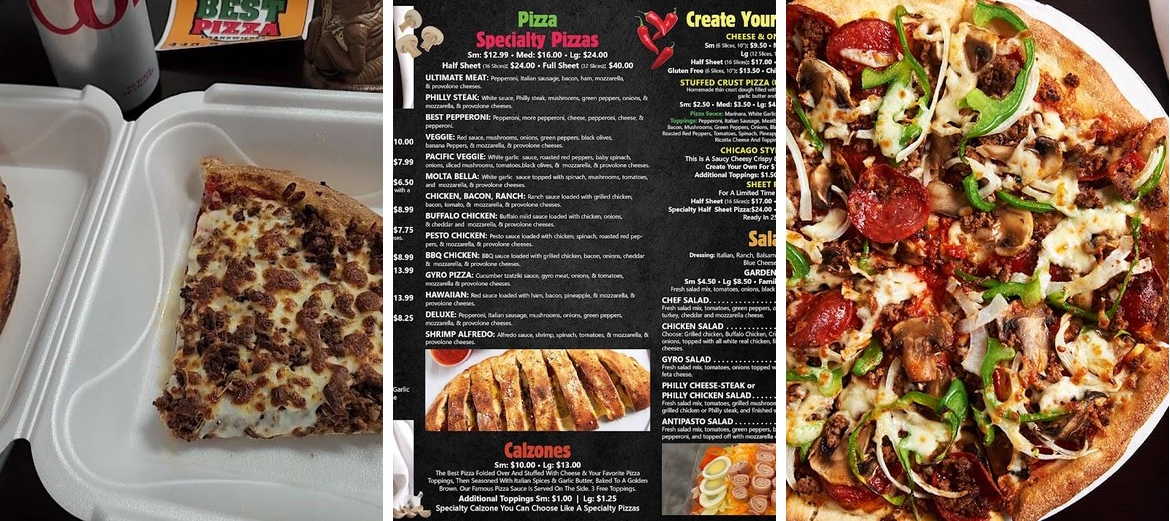 Best Pizza & Sandwiches Menu